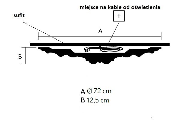 Rozeta dekoracyjna sufitowa  B2002  Mardom 