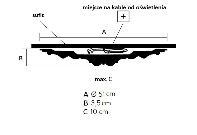 Rozeta dekoracyjna sufitowa  B3020  Mardom 