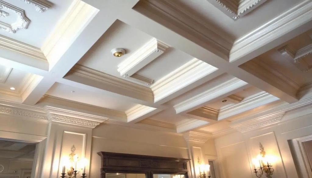 Elegancki salon z różnej wysokości listwami i panelami, w którym zastosowano listwy przypodłogowe oraz listwy sufitowe orac, tworząc harmonijną przestrzeń z charakterem. Wnętrze wyróżnia się wysoką jakością wykonania i funkcjonalnymi rozwiązaniami, które podkreślają nowoczesny styl.