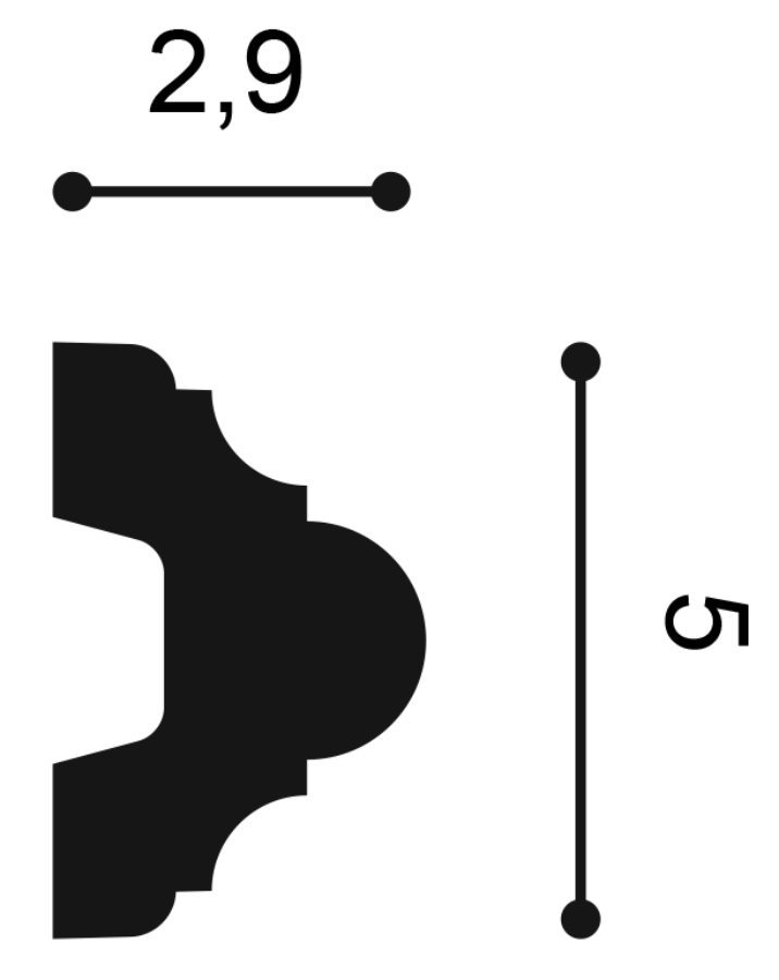 Listwa ścienna giętka P4020F ORAC