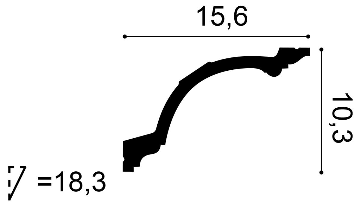 Listwa sufitowa giętka ORAC C217F