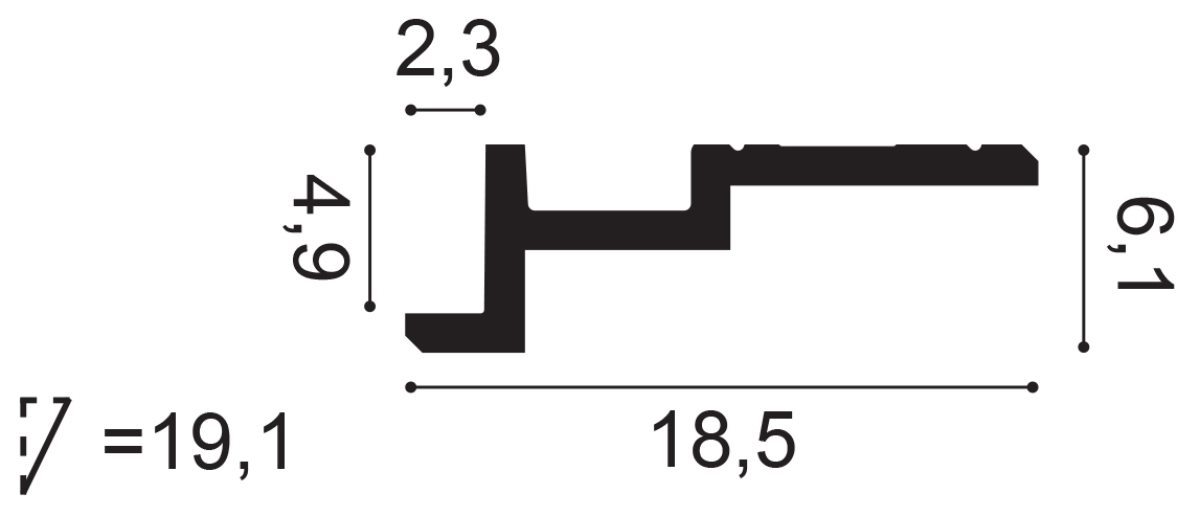 Listwa przysufitowa C396 Orac Decor Gzyms