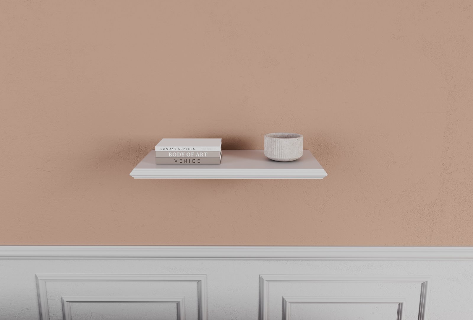 Półka Wisząca 40 cm Biała Lakierowana 22 mm — Dorina