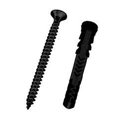 ZS/ZD. kołek z wkrętem czarny