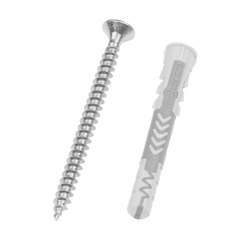 ZS/ZD. kołek z wkrętem biały