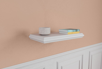 Półka Wisząca 40 cm Biała Lakierowana 40 mm  — Mikael