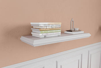 Półka Wisząca 60 cm Biała Lakierowana 40 mm  — Mikael